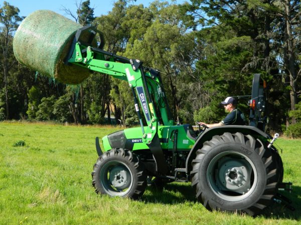 Deutz Tractor Lifting Hay